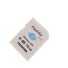 Scheda SD SDHC classe 10 W-03 Toshiba FlashAir 16 GB wireless LAN Wi-Fi usata