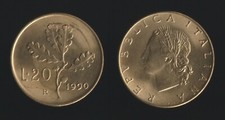 20 LIRE 1990 RAMO DI QUERCIA - ITALIA - FDC/UNC FIOR DI CONIO