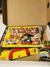 Giocattolo vintage anni 70 puzzle cubi in legno made in Germany