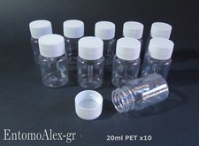contenitori flaconi plastica PET 20ml x10 barattoli tappo vite cosmetica creme