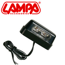 Luce x Portatarga Targa Moto Quad Scooter 4 Led Bianco 12V Omologata Universale