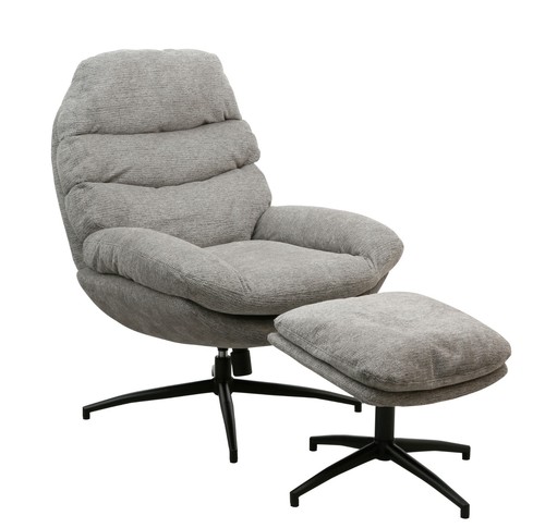Poltrona sondy con sgabello - poltrona,