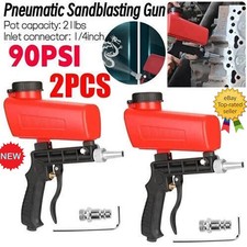 2X 1/4 in Compressore Aria Portatile Portatile Velocità Pistola Sabbiatrice Blaster Sabbiatura ↑