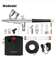 M KIT AEROGRAFO DOPPIA AZIONE COMPRESSORE NAIL ART DECORAZIONE UNGHIE BODY PAINT