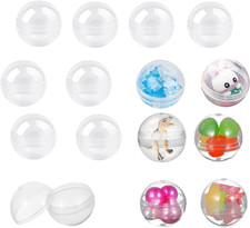 120 Pcs Palline Rotonde Vuote,Palline Di Natale Trasparenti,Palla Di Plastica Ac