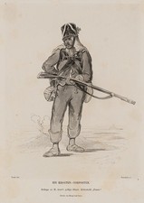 BENEDETTI (*1796) di TREML (*1816), Un Croato - Avamposto. Statua soldatino