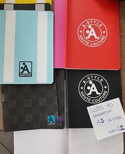 Q2 lotto stock quaderni A5 A-STYLE quadretti 10 pz scuola cartoleria
