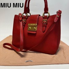 Borsa a mano in pelle L47 Miu Miu borsa a tracolla a 2 vie con dust bag...
