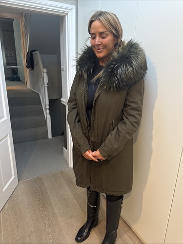 Parka kaki vera pelliccia - kaki, in