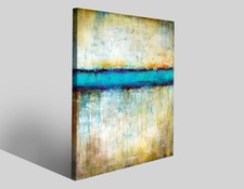 Quadro azzurro ocra Finally