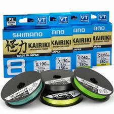 FILO DA PESCA SHIMANO KAIRIKI 8 TRECCIATO PE DYNEEMA 150 MT E 300 MT