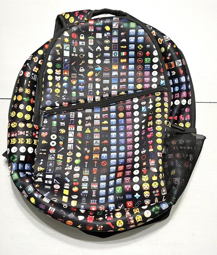 Zara terez zaino emoji nero - emoji,