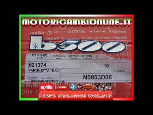 Targhetta b500 codice - targhetta,