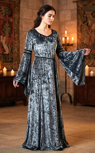 Abito velluto vestito maxi - velluto,