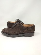 scarpe  shoes  40,5  6,5  7, 5 Brown  Oxford Brogue Suede Church's scamosciate