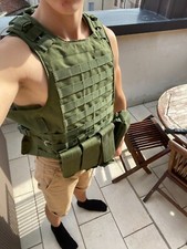 GIUBBINO CORPETTO TATTICO SOFTAIR BODY ARMOR  VEST verde militare