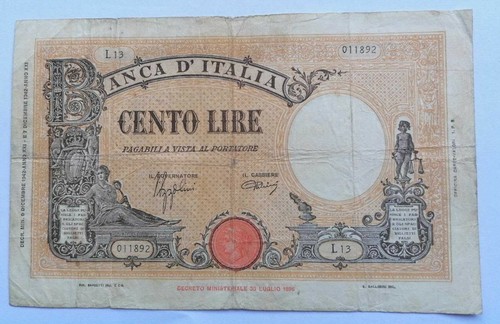 Banconota 100 lire - lire, b