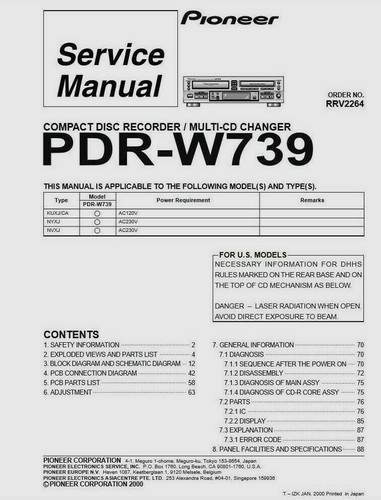 Pioneer pdr w739 - pioneer, cd