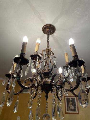 Lampadario bronzo luci - lampadario,