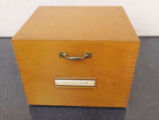 Vintage HAN Schedario Faggio Con Inserti Metallo Nr.508