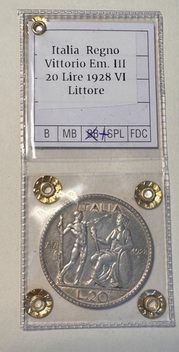 Italia regno lire 1928 - italia, 20