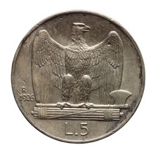 Regno italia 5 lire - d'italia,