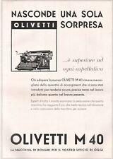 PUBBLICITA 1932 OLIVETTI M 40