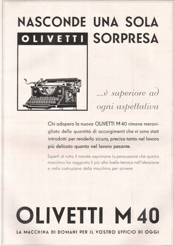 Pubblicita 1932 olivetti - pubblicita, m