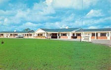 Barron Wisconsin Motel Trailer Park Street View Vintage Postcard K49261