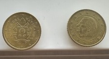 ⭐️??2 Monete 50 Cent Circolate-Città Del Vaticano 2018+?? Belgio 1999⭐️
