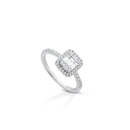 Anello oro bianco - bianco, 18