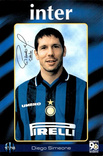 Cartolina calciatori inter - cartolina,