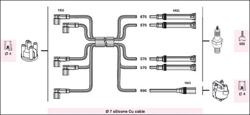 Kit cavi candela - kit, 315
