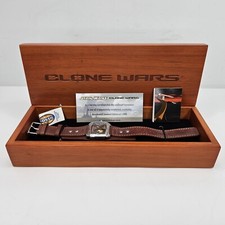 Orologio Fossil Star Wars The Clone Wars pelle marrone LI2525 NUOVO!!! #1116 del 2000