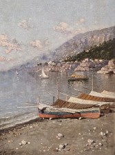 Coppia Dipinti Olio Su Tela