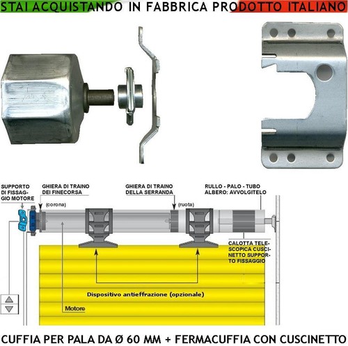 Cuscinetto calotta tapparella - calotta,