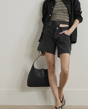 AGOLDE Jeans corto denim nero