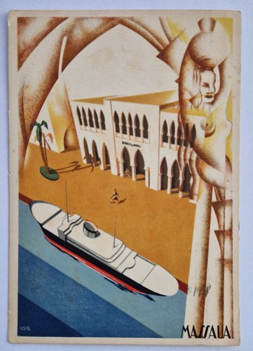 Cartolina massaua banco di - cartolina,