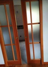 Porta A Vetro scorrevole doppia anta 1.20mt cadaunoCompleta di Scrigno