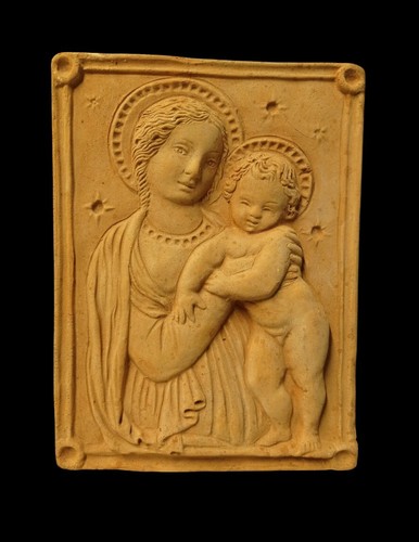 Madonna terracotta refrattaria - madonna,