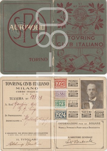 Tessera touring club italiano - touring,