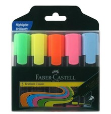 Faber-Castell Textliner - Confezione da 5 penne (assortite)