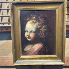 Antico dipinto olio su tela
