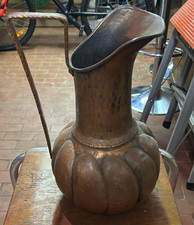 Grande Vaso Brocca in Rame Battuto a Mano - Antico Artigianato