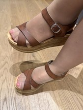 Zeppe Marrone Calze Collant Non Nuove Donna