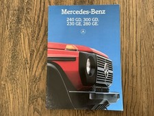 1985 1986 MERCEDES BENZ G