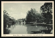 Cartolina Buenos Aires, Parque 3 de Febrero, Una partie del Lago 