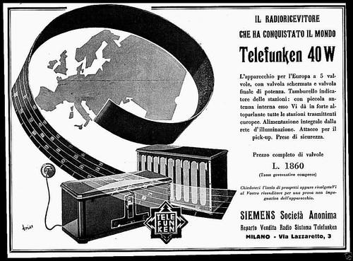 Pubblicita 1930 telefunken - pubblicita',