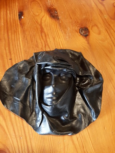 Maschera pelle terracotta - maschera,