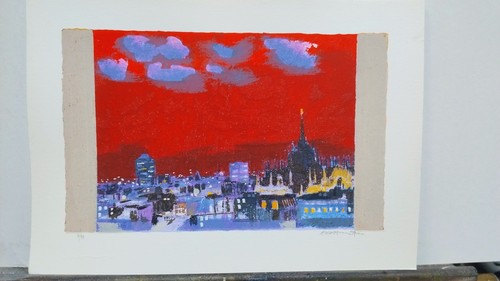 Serigrafia originale natale - serigrafia,